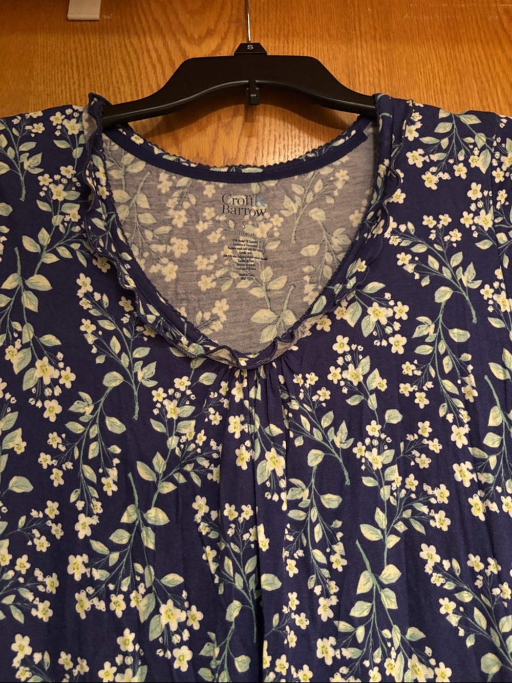Croft & Barrow nightgown, navy, small - Picture 2 of 3